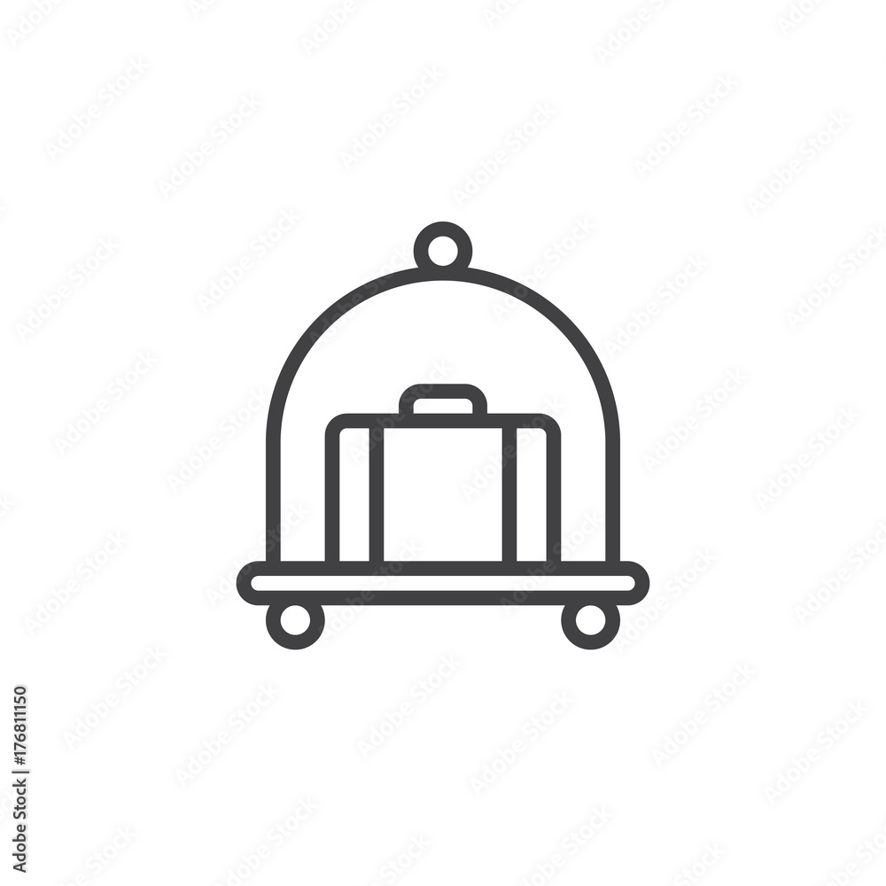 Traveling suitcase logo design Royalty Free Vector Image