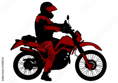 Old big bike on white background