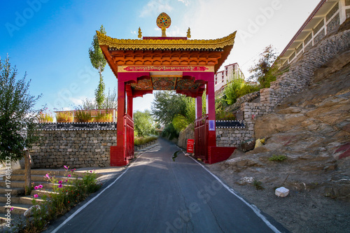 Entrance of Buddhist Monastery, Shey Monastery, Leh Ladakh, India