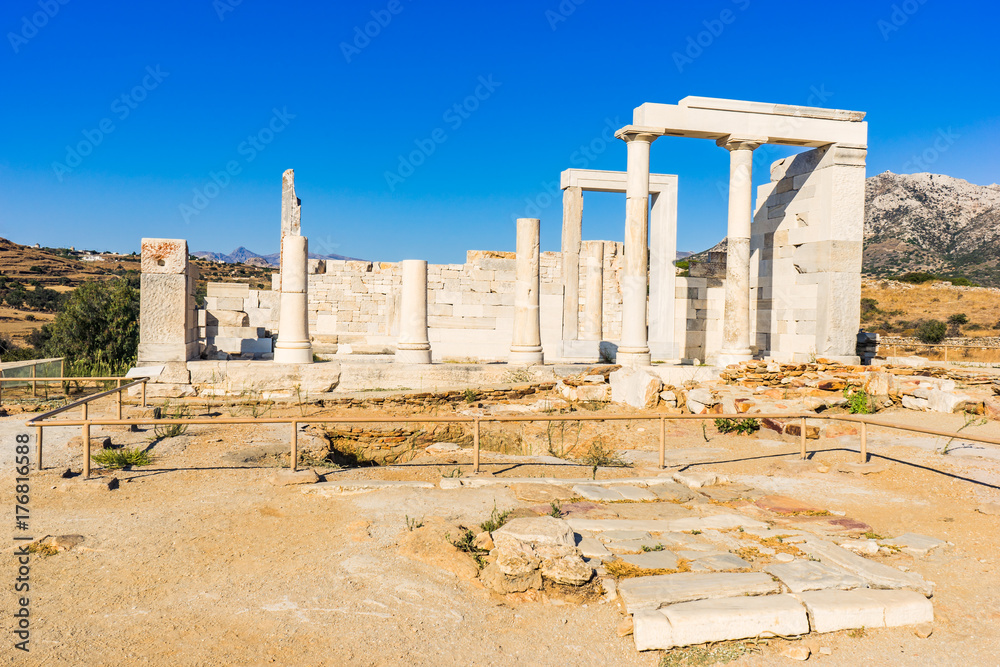Fototapeta premium Demeter Temple in Sangri in Naxos island, Cyclades, Greece