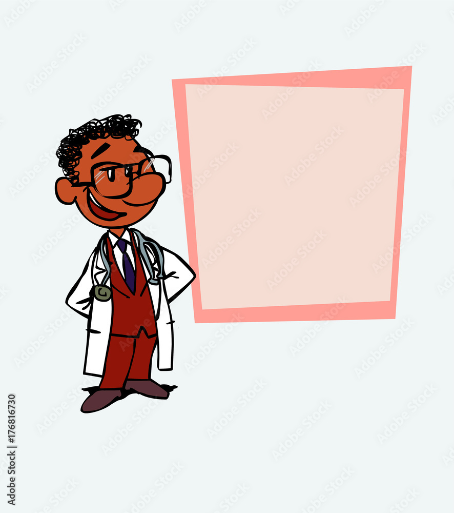 Quiet and relaxed black doctor. Is showing, as in a presentation, the data you want. Quiet and relaxed black doctor. Is showing, as in a presentation, the data you want.