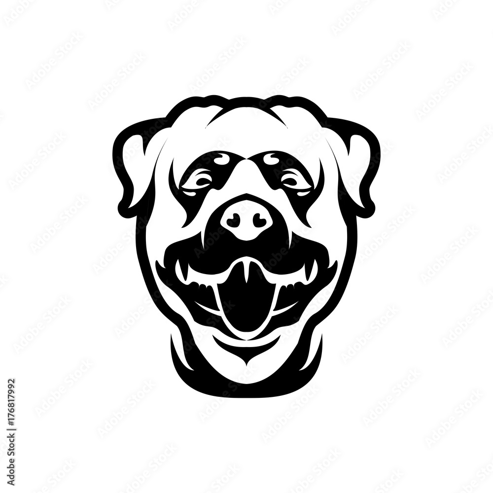 dog head logo icon vector