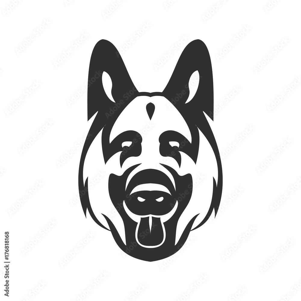 dog head logo icon vector Stock Vector | Adobe Stock