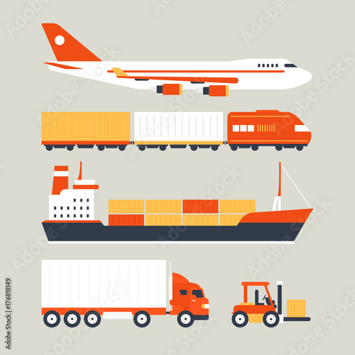 Cool delivery service concept background.