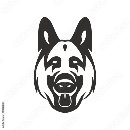 dog head logo icon vector