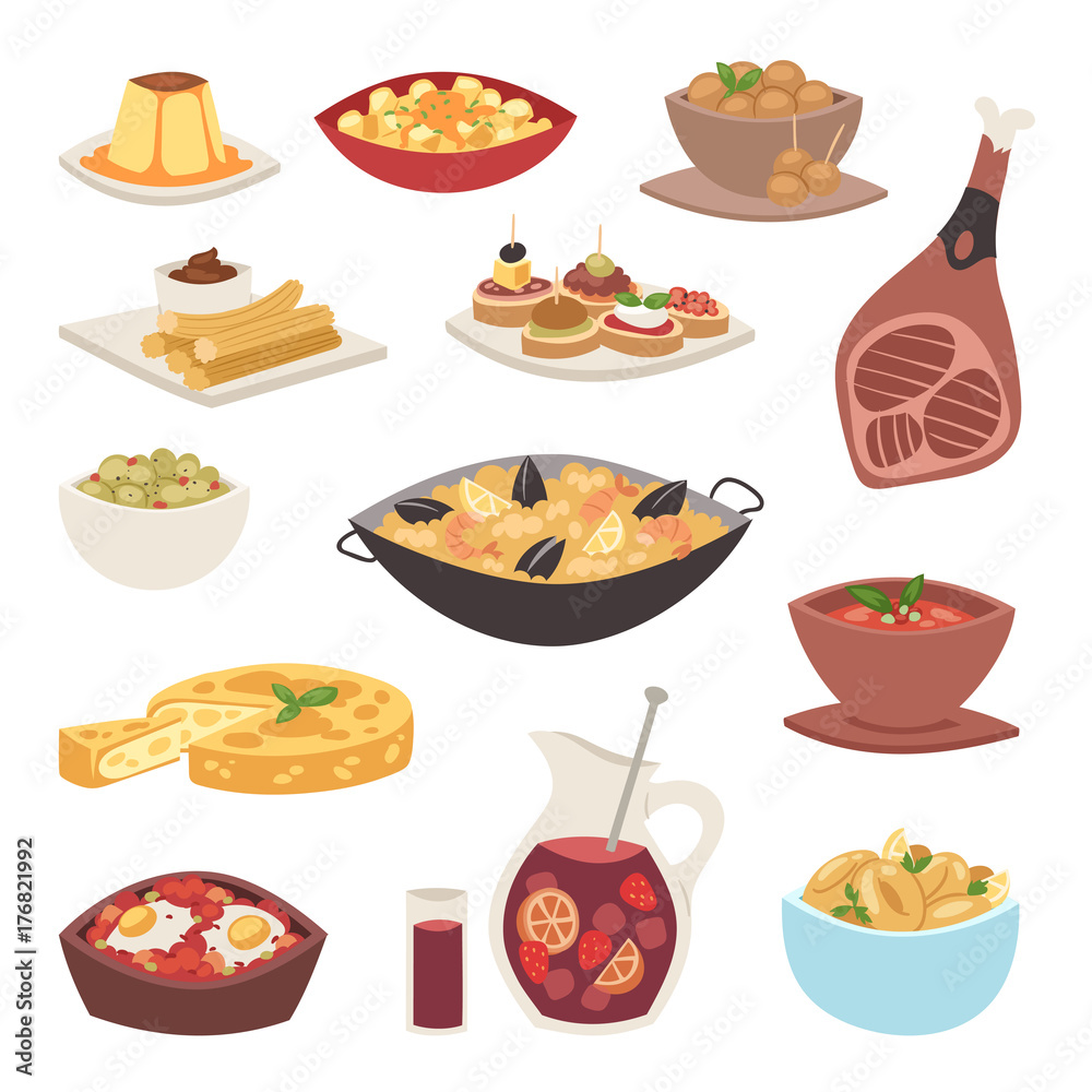 Spain cuisine cookery traditional food dish recipe spanish snack tapas