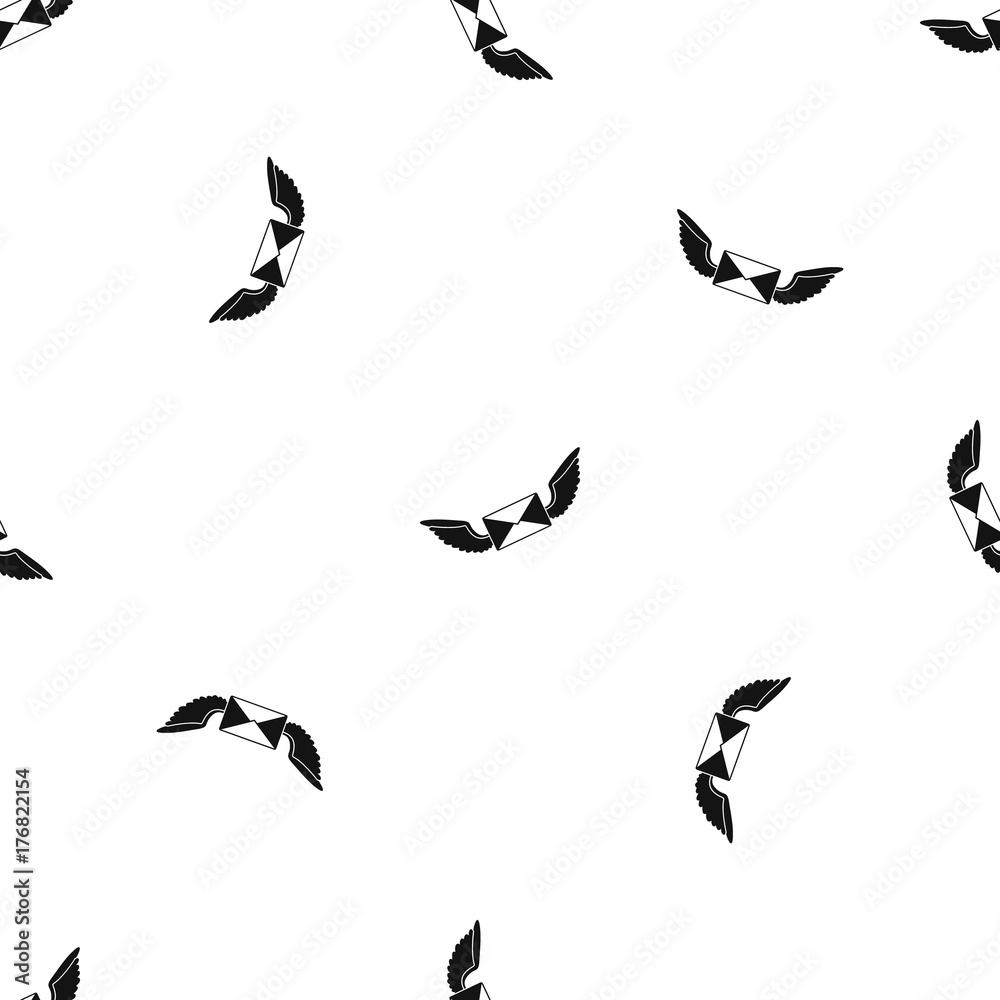 Love letter pattern seamless black Love letter pattern seamless black