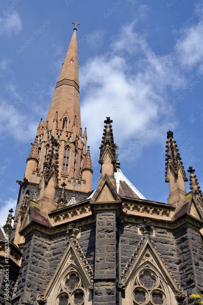 The Catholic cathedral of St. Patrick in Melbourne, Australia