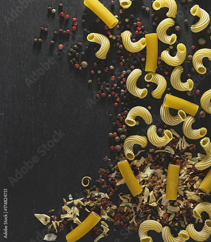pasta and spices