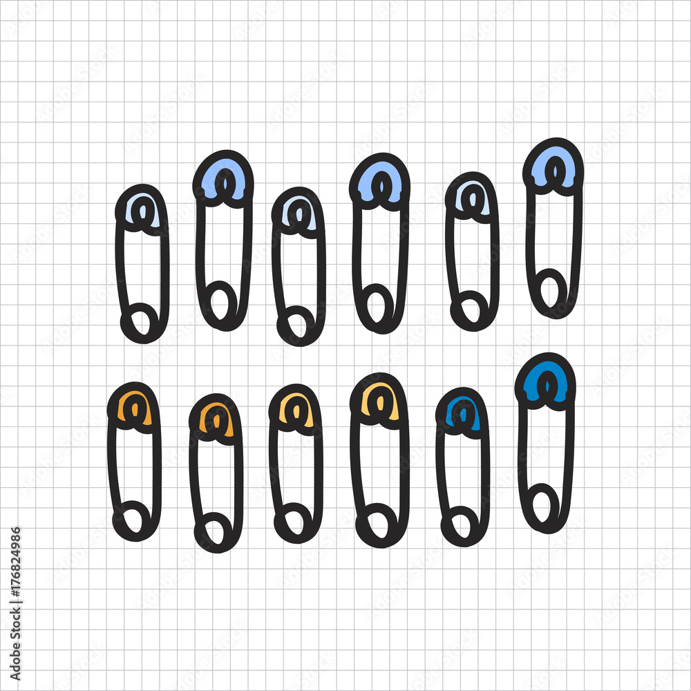 Vector of stationery doodle style Vector of stationery doodle style