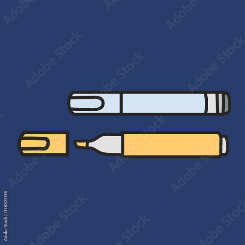 Vector of stationery doodle style