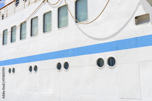 Windows of the cruise liner.
