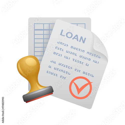 Approved Loan - Novo Icons. A professional, pixel-aligned icon designed on a 32 x 32 pixel grid and redesigned on a 16 x 16 pixel grid for very small sizes.