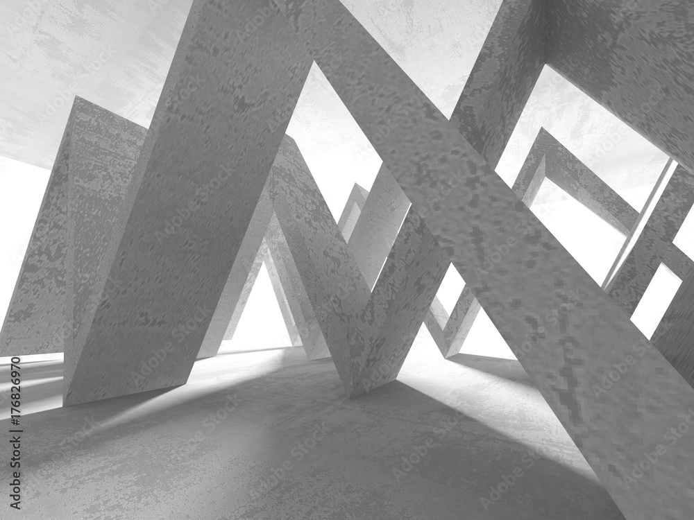 Fototapeta Abstract geometric concrete architecture background