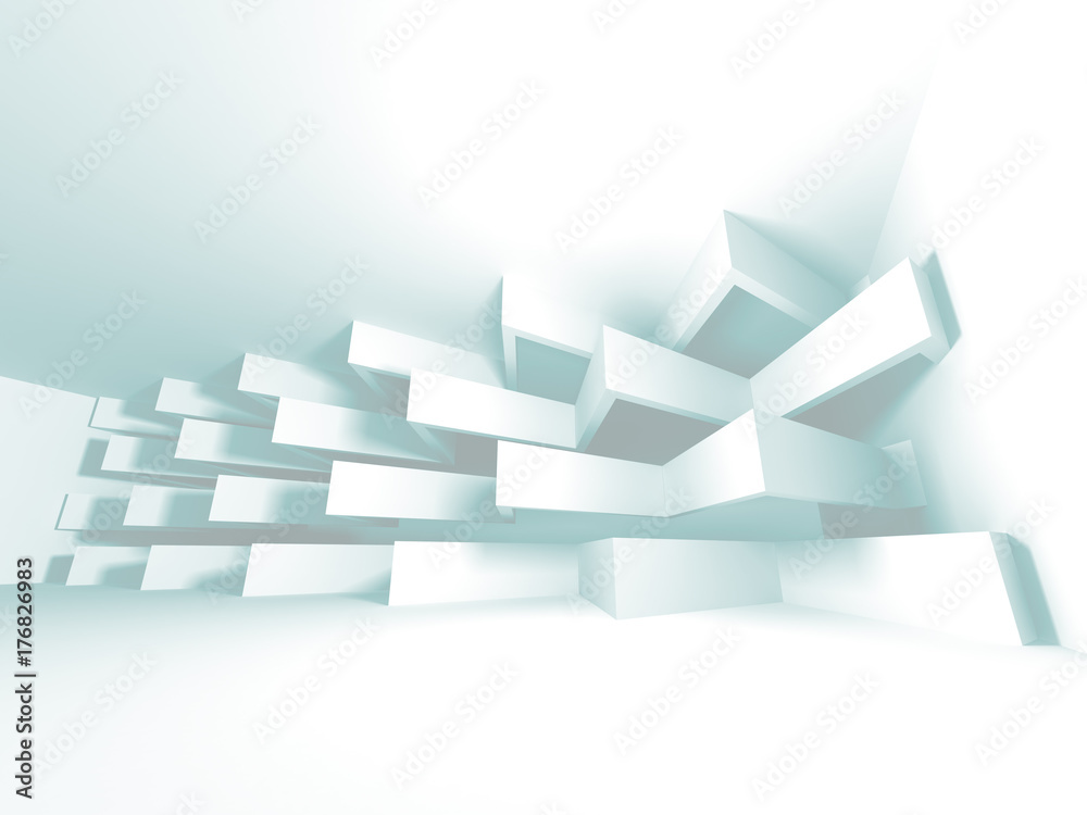 Obraz premium Abstract Modern White Architecture Background