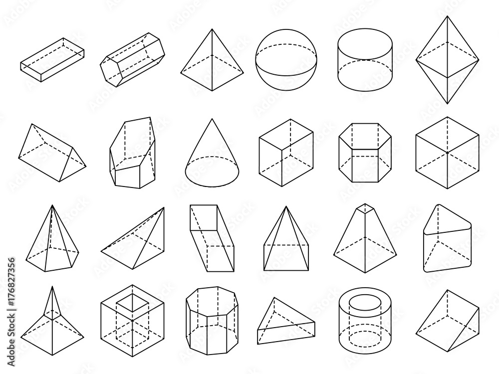3d Geometric Shapes Drawings