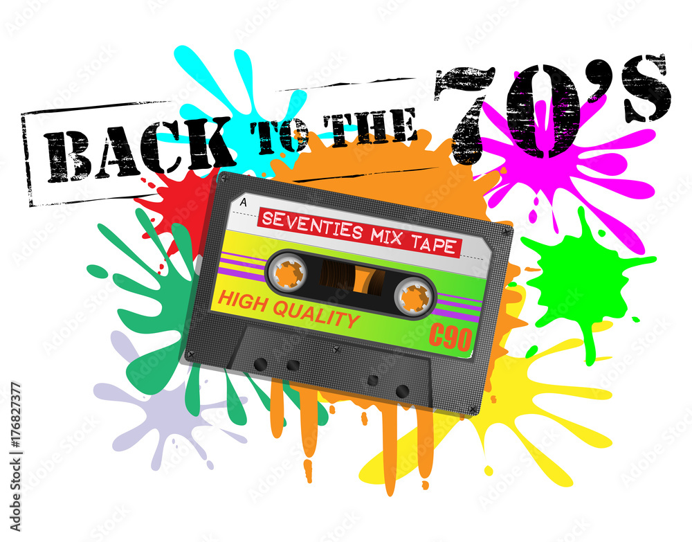 Back To The Seventies Cassette Background