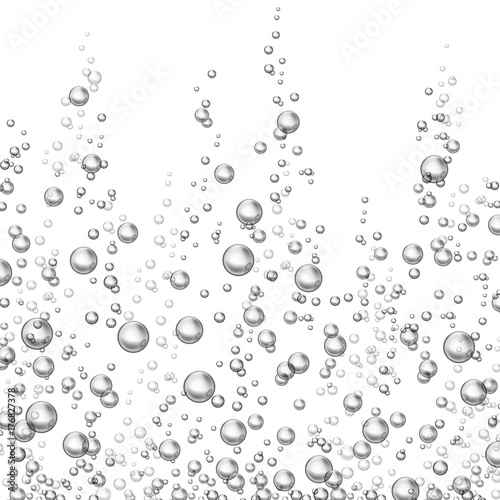Fizzing oxygen bubbles isolated vector illustration