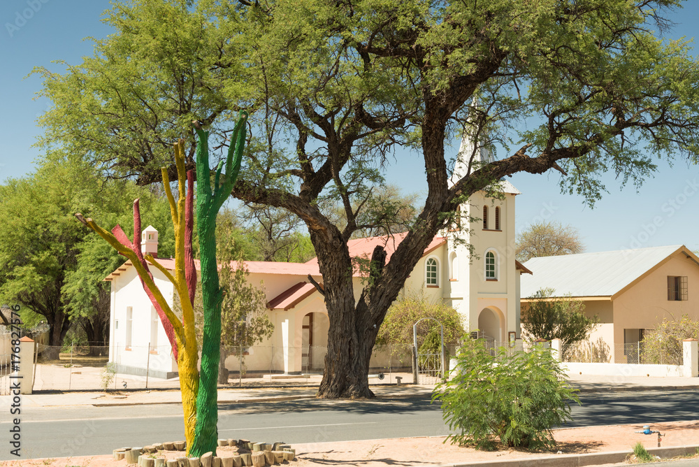 Obraz premium Kirche St. Bonifatius in Omaruru, Erongo, Namibia