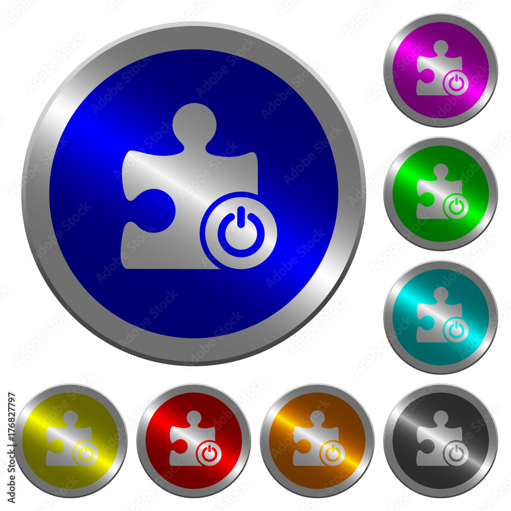 Switch on off plugin luminous coin-like round color buttons Switch on off plugin luminous coin-like round color buttons