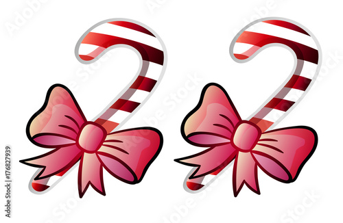 christmas sweets on isolated white background