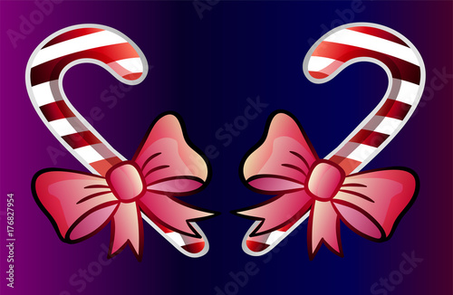 New Year's toys on a beautiful dark background