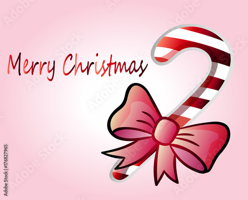 Christmas decoration, decoration. Beautiful cartoon greeting card on a pink g...