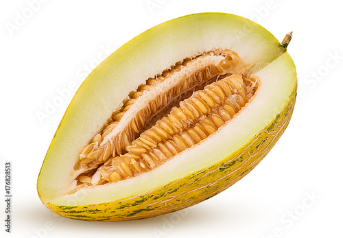 Ripe melon cut in half