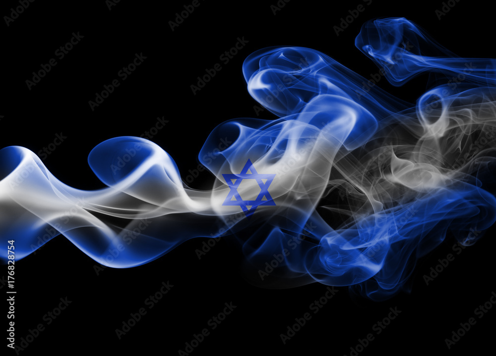 Plakat Israel national smoke flag