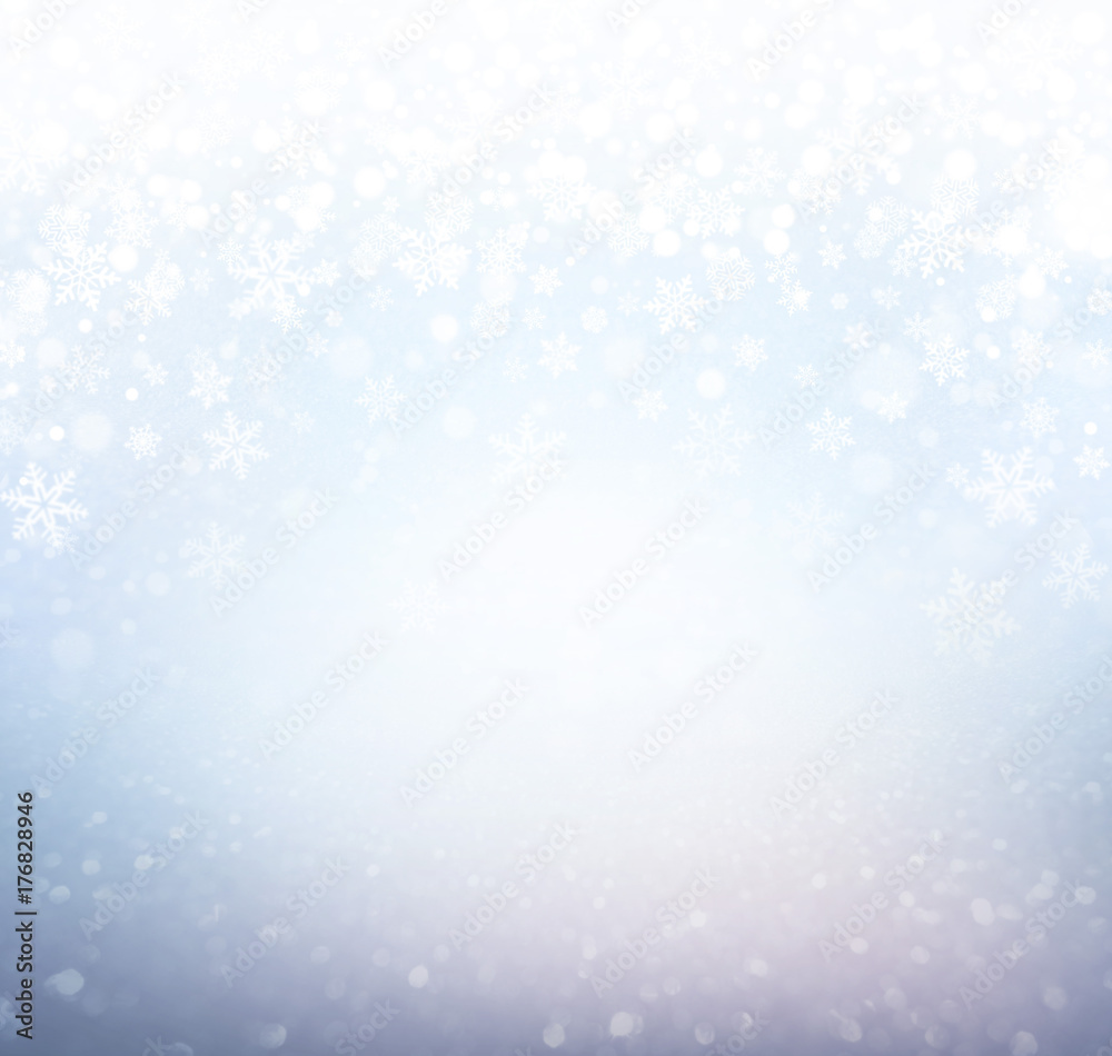 Festive frosted winter background