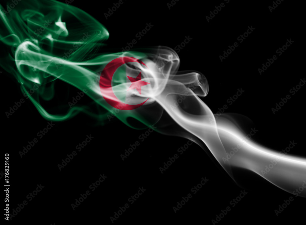 Algeria national smoke flag Algeria national smoke flag