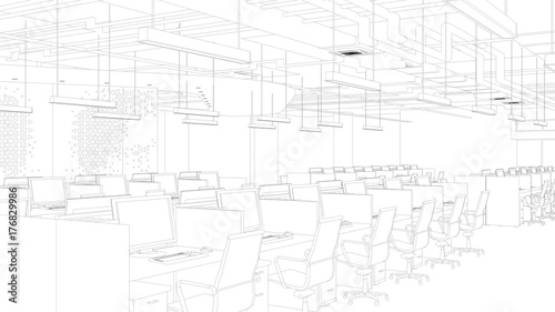 CAD Planung von Callcenter Büro