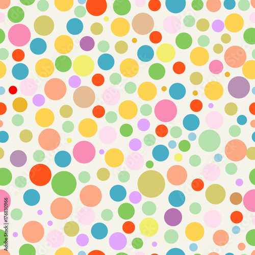 seamless polka dots background, vector