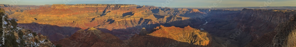 Panorama vom Grand Canyon Südseite im Winter
