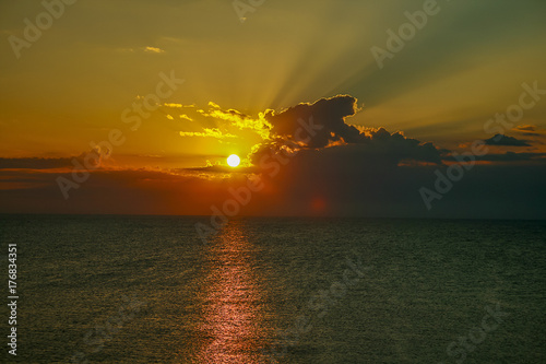 beautiful early dawn in the sea © dimon044