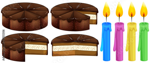 Chocolate cake and candles