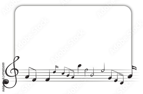 Border template with music notes