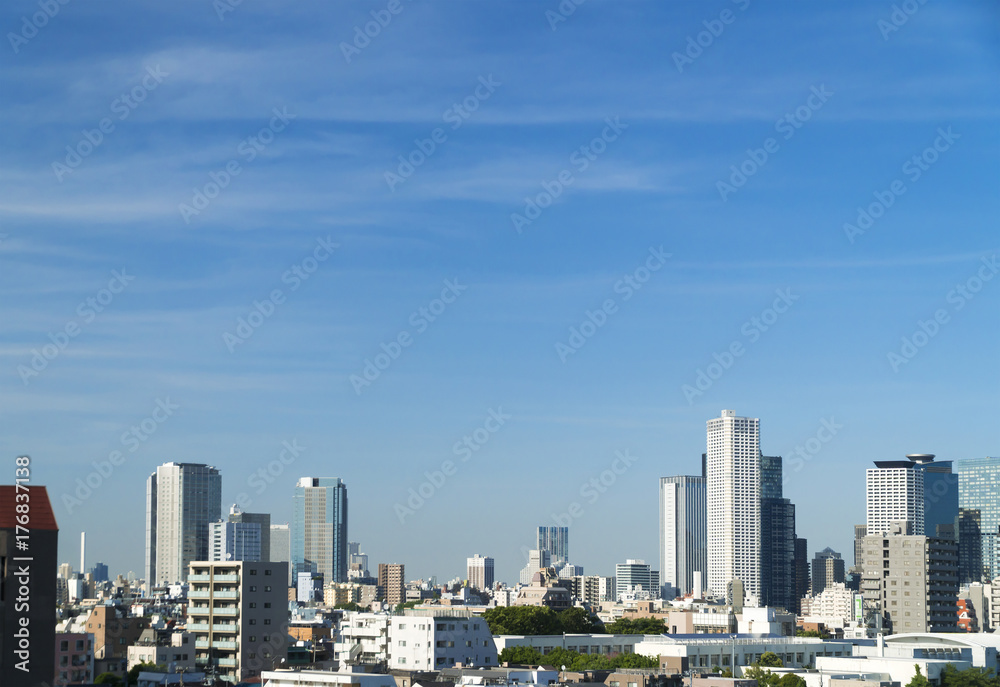 東京風景　新宿高層ビルと中野坂上
