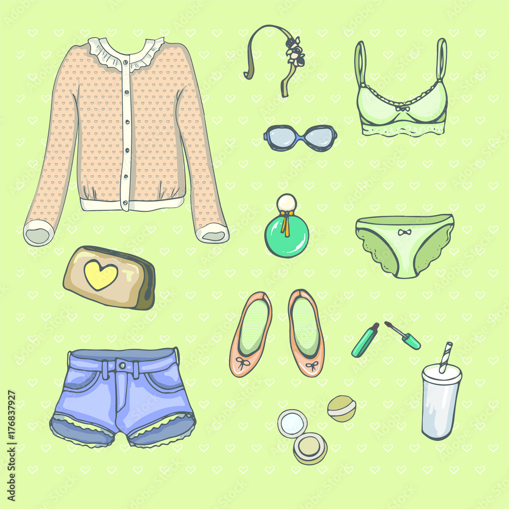 drawing female clothes