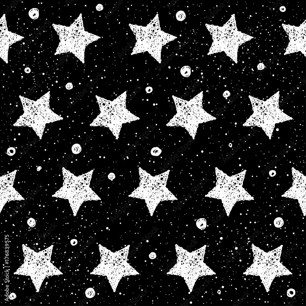 Abstract doodle seamless patten background. Monochrome black and white pattern Abstract doodle seamless patten background. Monochrome black and white pattern