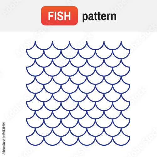 Fish pattern vector. Fish background vector texture