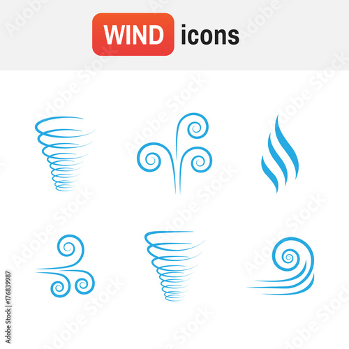 air wave vector. Illustration vector of wind icon collection