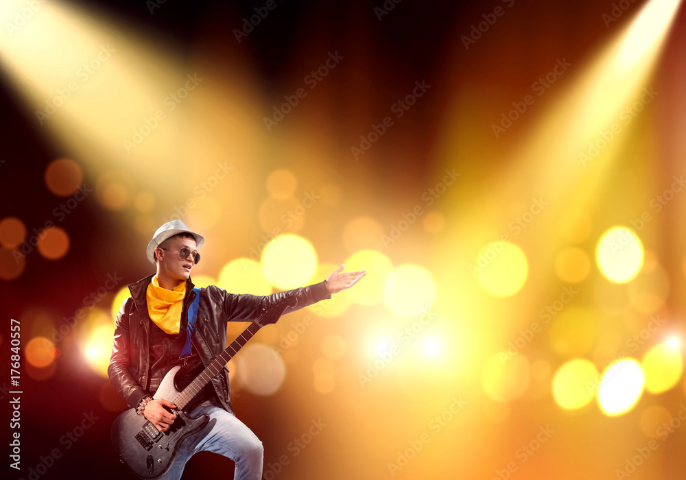 Obraz premium Rock star on stage
