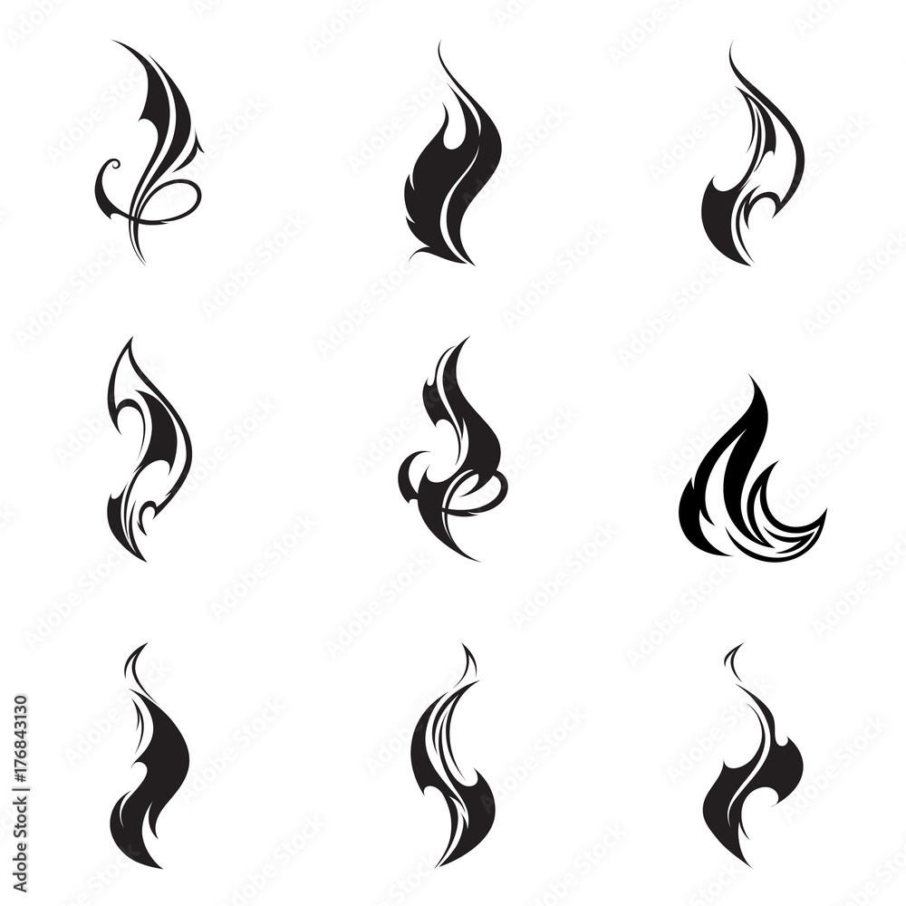 Fire flames. Collage. Fire flames. Collage.