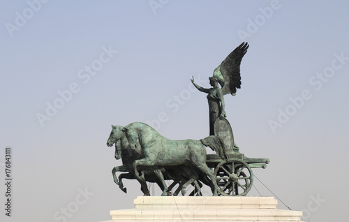 Rome statue The quadriga of Unification