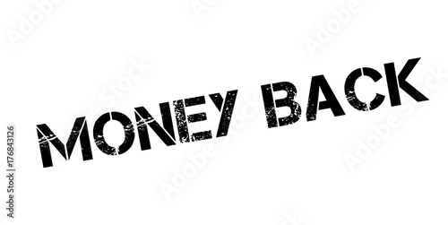 Money Back rubber stamp. Grunge design with dust scratches. Effects can be easily removed for a clean, crisp look. Color is easily changed.