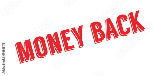 Money Back rubber stamp. Grunge design with dust scratches. Effects can be easily removed for a clean, crisp look. Color is easily changed.