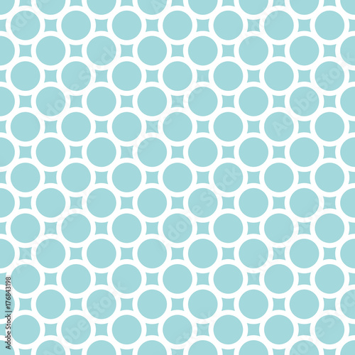 Retro Circles Seamless Pattern Turquoise