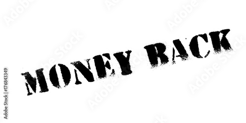 Money Back rubber stamp. Grunge design with dust scratches. Effects can be easily removed for a clean, crisp look. Color is easily changed.