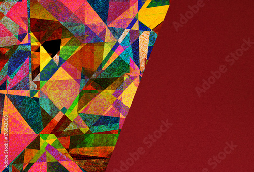 abstract graphic design - expressive colorful background